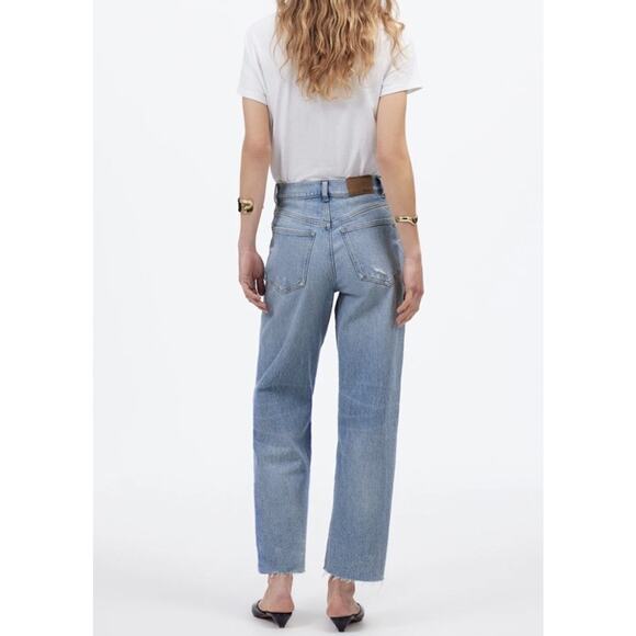 Madewell "The Perfect Vintage Crop Jean" Blue Jeans Size 24 Denim Distressed - Picture 3 of 8